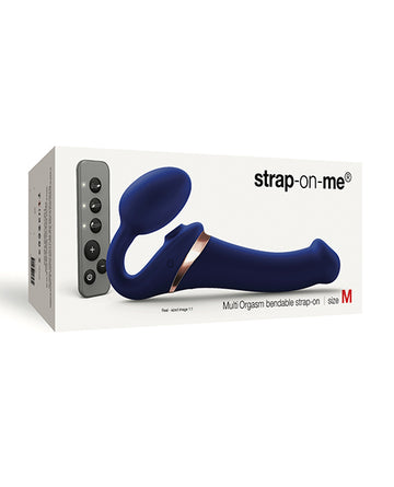 Dorcel Multi Orgasm Bendable Strapless Strap-On, Medium - Night Blue