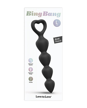 Lovely planet 6032459 Bing Bang Anal Bead, Black Onyx, Large