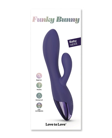 Lovely planet 6033067 Funky Bunny Small Rabbit, Midnight Indigo, 10 Modes