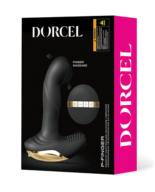 Lovely Planet/Dorcel 6072431 P-Finger Come Hither Vibrator, Black/Gold, Remote