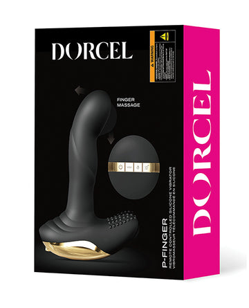 Lovely Planet/Dorcel 6072431 P-Finger Come Hither Vibrator, Black/Gold, Remote