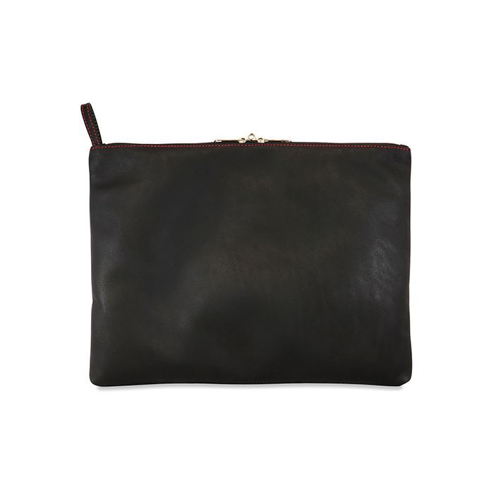 Sultra Leather Toy Storage Bag with Locking Zippers, Black