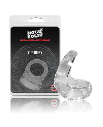 Doc Johnson 3700-60-CD The Hoist Dual Cock Ring, Clear TPE
