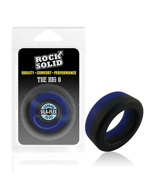 Doc Johnson 3700-45-CD Rock Solid Big O Ring, Silicone, Black/Blue