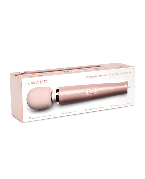 Le Wand LW-020 RG Powerful Plug-In Vibrating Massager, Rose Gold