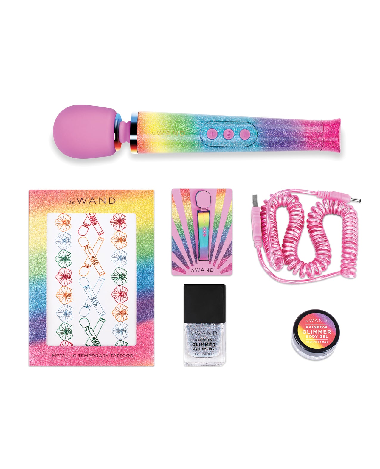 Le Wand Petite Rechargeable Wand Massager - Rainbow Ombre