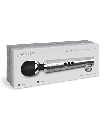 Cotr inc LW-051SLV Le Wand Die Cast Rechargeable Massager, Silver, 10 Speeds