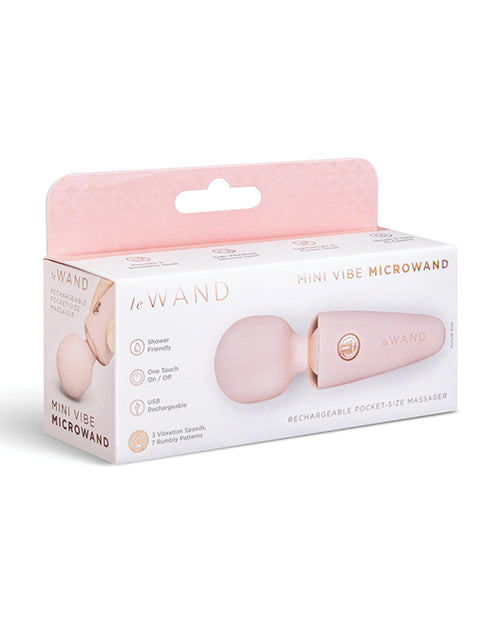 Le Wand Mini Micro Wand, Rechargeable Pocket-Size Massager – Rose Gold