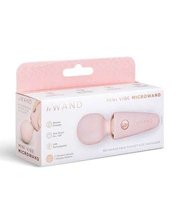 Le Wand Mini Micro Wand, Rechargeable Pocket-Size Massager – Rose Gold