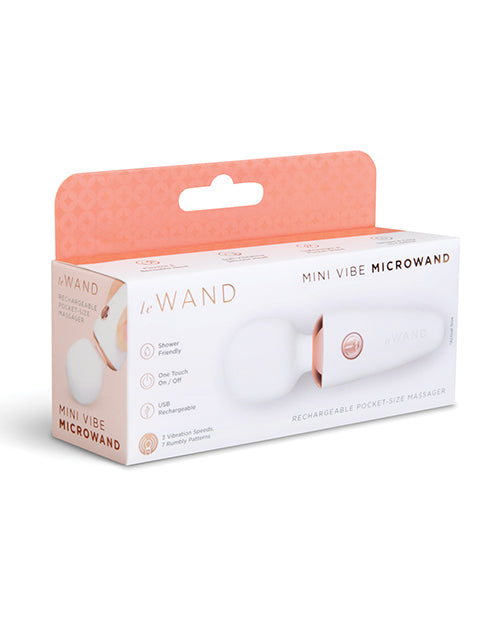 Le Wand LW-062 WHT Mini Micro Wand, Rechargeable Pocket Massager, White