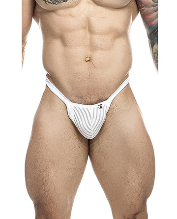 Male Basics MBL52 WHT SHEER XL Y-Buns Thong