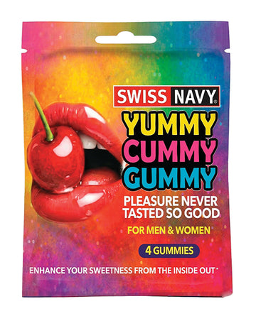 Swiss Navy SNYCG4 Yummy Cummy Gummies, 4 ct Packet