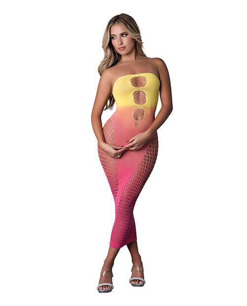 Magic Silk Seamless Sleeveless Gown, Sunset Ombre – One Size (US 4-18)