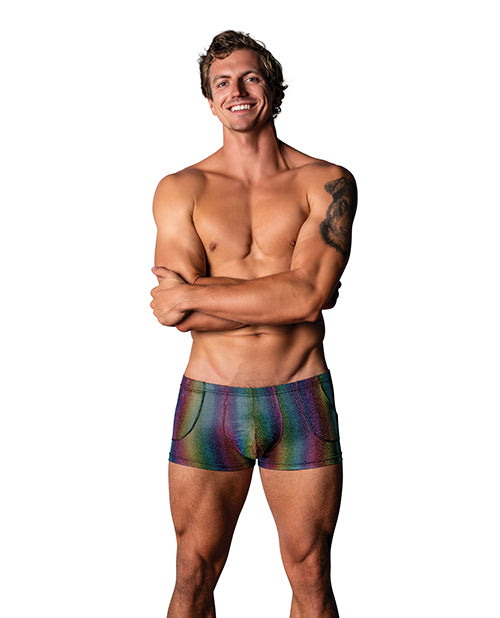 Comme ci comme ca 132-297 Pack & Play Pocket Short - Rainbow Small