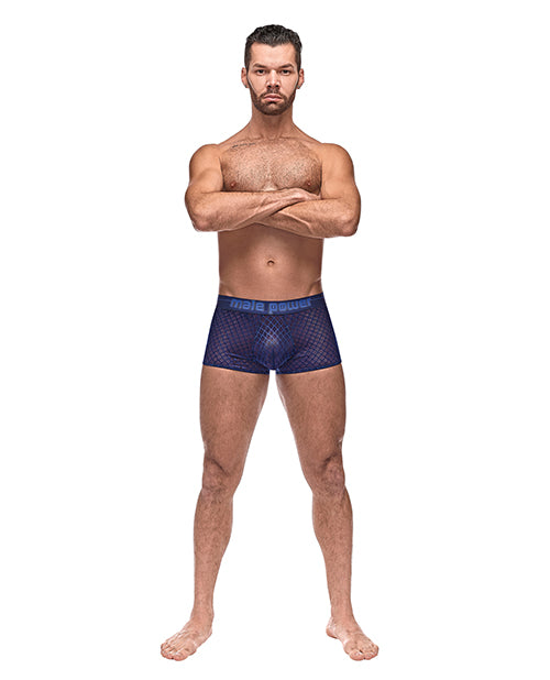 Male Power 145-264 Diamond Mesh Mini Short, Blue XL