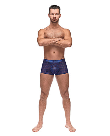 Male Power 145-264 Diamond Mesh Mini Short, Blue XL
