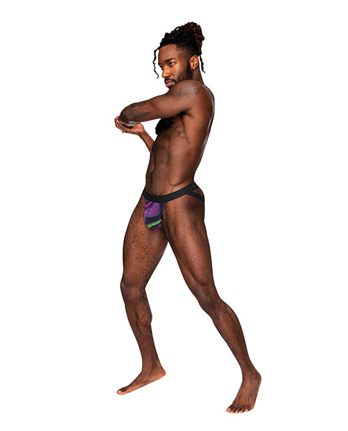 Male Power 352-278 MULTI S/M Galactic Sheer Ring Jock, S/M