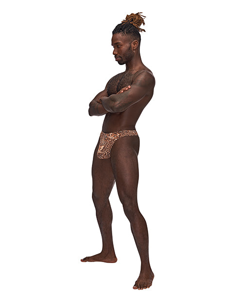 Male Power 444-030 LX Animal Print Wonder Thong, L/XL
