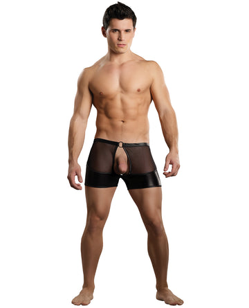 Male Power Extreme Double Exposure Shorts, Black L/XL