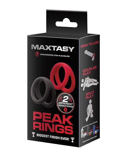 Maxtasy MAX-PERING01 Peak Rings, 2-Ring Silicone Combo