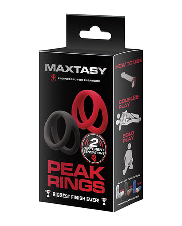 Maxtasy MAX-PERING01 Peak Rings, 2-Ring Silicone Combo