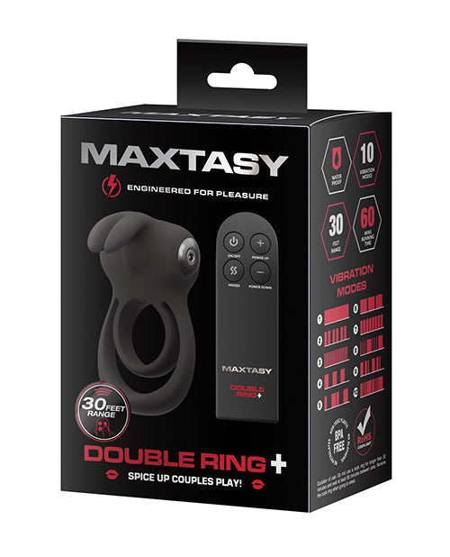 Maxtasy MAX-RINREM01 Double Ring + Vibrating Remote Control Toy