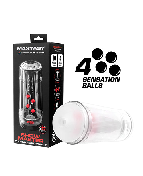Maxtasy MAX-SHOMAS01 Show Master Non-Realistic Stroker, Clear