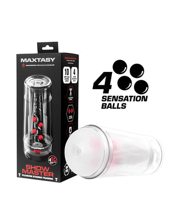 Maxtasy MAX-SHOMAS01 Show Master Non-Realistic Stroker, Clear