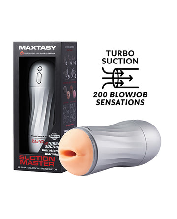 Maxtasy MAX-SUCMAS02 Suction Master Realistic Stroker, Nude, Grey