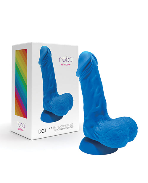 Nobu DG1 Silicone Dong with Suction Cup, Blue