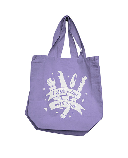 Nobu NB001776 I Still Play With Toys Reusable Tote, Lilac