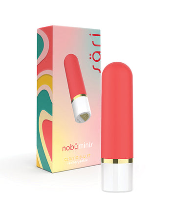 Bodispa inc NB001782 Nobu Mini Sari Classic Bullet, Coral, Rechargeable, 7 Modes