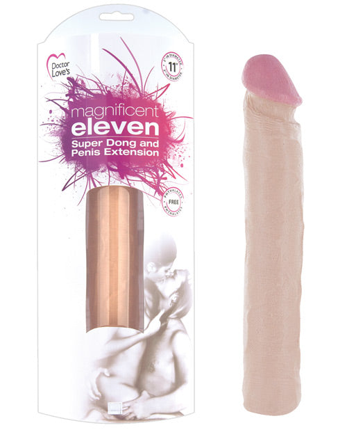 DeeVa 1875BX Latex Penis Extension, 11 Inch, Veined