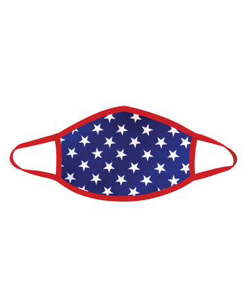Neva Nude MSKM-AME-RED Murica USA Mask, Red, 100% Cotton Liner, MD