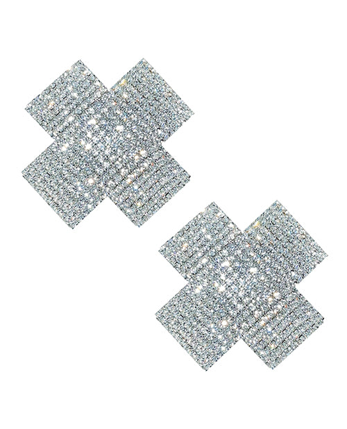 Neva Nude BN-CFX-024 Crystal Jewel Reusable Silicone Nipple Pasties, Clear 3"x3"