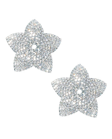 Neva Nude BN-FLO-025 Crystal Jewel Pasties, Clear 3.1" x 3"