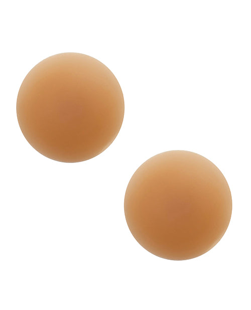 Neva Nude SIL-MY-CIR3 Yummy Skin Invisible Reusable Silicone Pasties, Tan