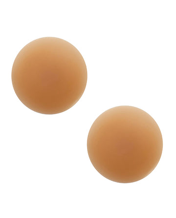 Neva Nude SIL-MY-CIR3 Yummy Skin Invisible Reusable Silicone Pasties, Tan