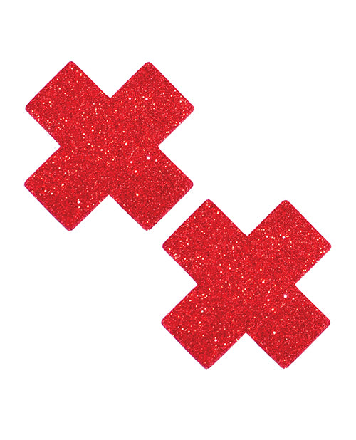 Neva Nude RMR-XF-NS Ravish Me Glitter Pasties, Red, 2 Count