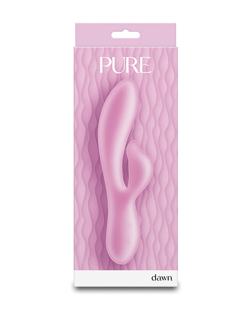 Ns novelties Pure Dawn Rabbit Vibrator, Pink, Dual-Layered Silicone