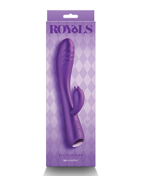 NS Novelties Royals Duchess Vibrator, Rechargeable Silicone - Metallic Purple