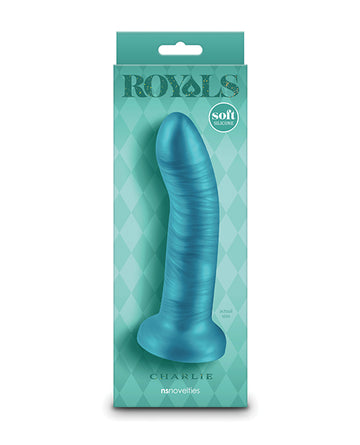 Ns Novelties Inc. NSN-0213-18 Charlie Curved Dildo, 6 Inch, Metallic Teal