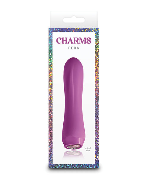 NS Novelties Charms Fern Vibrator, Ruby with LED Heart