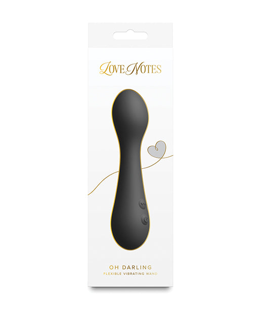 NS Novelties Love Notes Oh Darling Flexible Vibrating Wand, Black