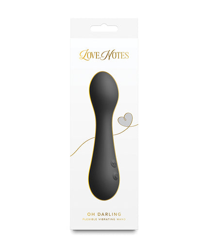 NS Novelties Love Notes Oh Darling Flexible Vibrating Wand, Black