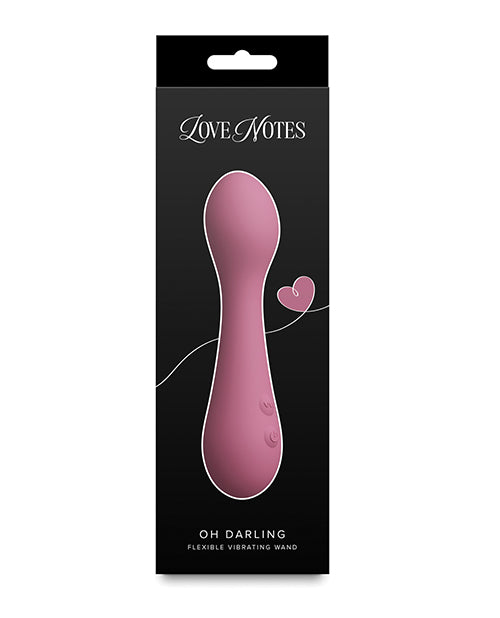 NS Novelties Love Notes Oh Darling Vibrating Wand, Dusty Rose