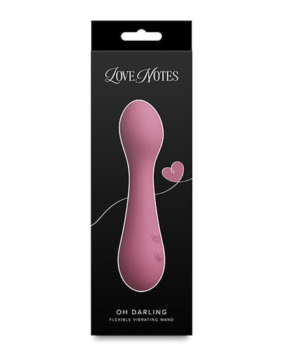 NS Novelties Love Notes Oh Darling Vibrating Wand, Dusty Rose