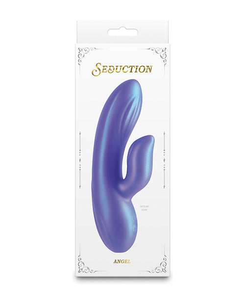 NS Novelties Seduction Angel, Metallic Purple Flexible Silicone Rabbit Vibrator