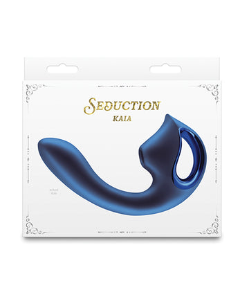 NS Novelties Seduction Kaia Dual Vibrator, Metallic Blue