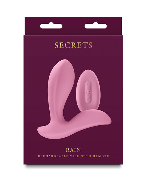NS Novelties Secrets Rain Rechargeable Vibrator with Remote, Coral